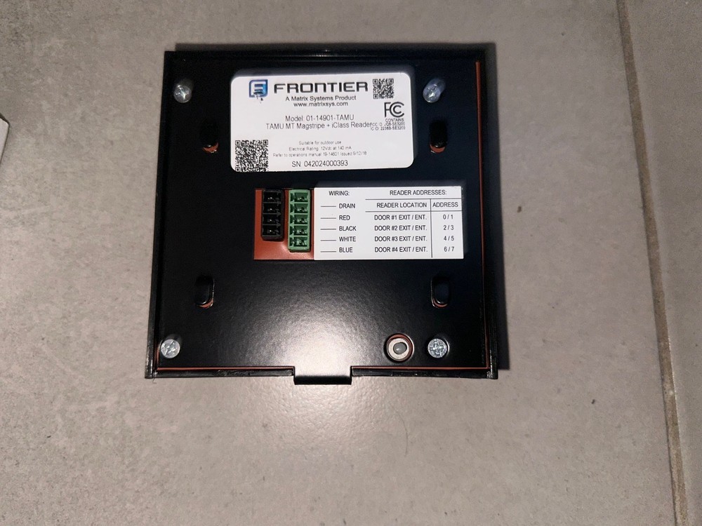 Frontier / Matrix Access Control Unit - Card Reader 01-12093E / 01-14901