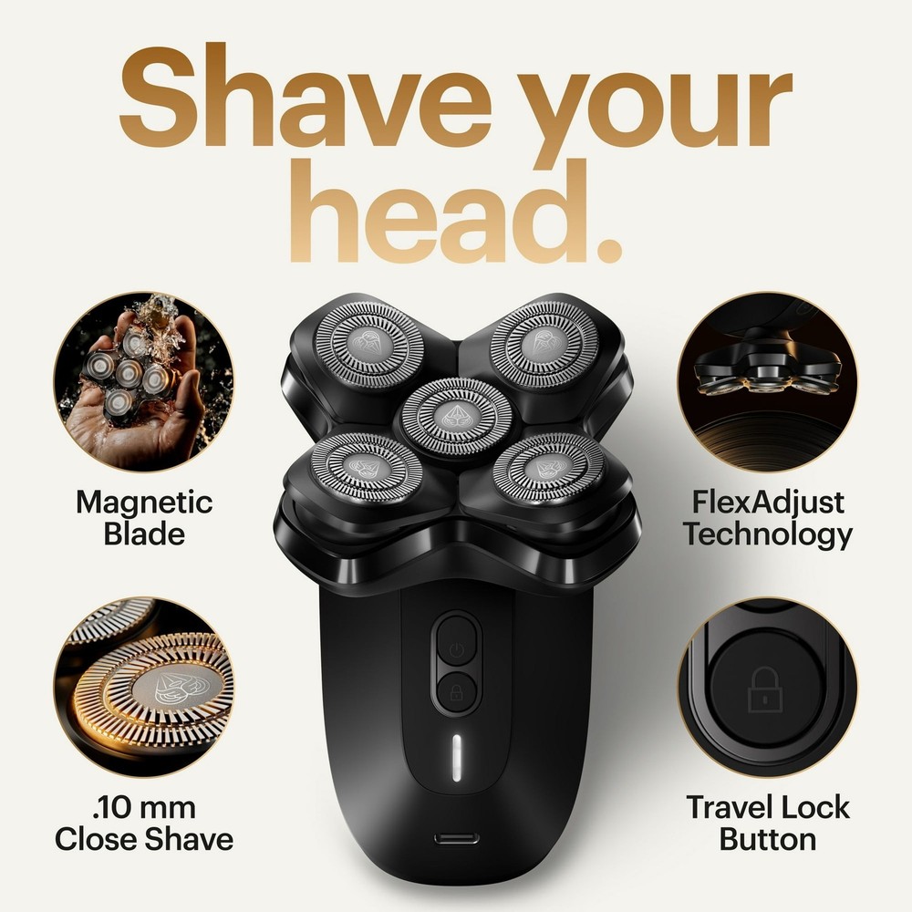 MANSCAPED 70-00251 The Dome Shaver Pro Precision Pack, Black