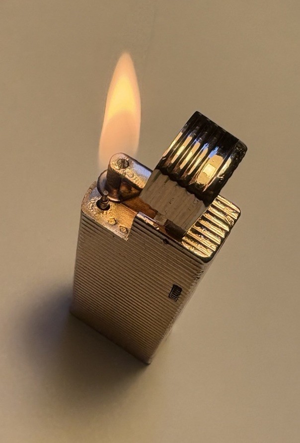 Dunhill Solid Silver ‘GILT FINISH’ Aldunil (LARGE) Lighter - Fully Overhauled