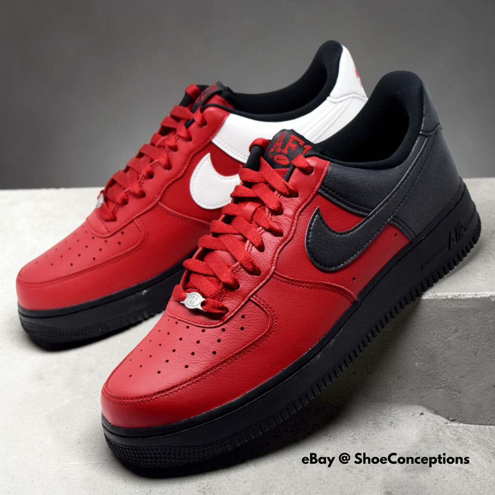 Nike Air Force 1 '07 LV8 Shoes Gym Red Black White IB6847-600 Men's Sizes NEW