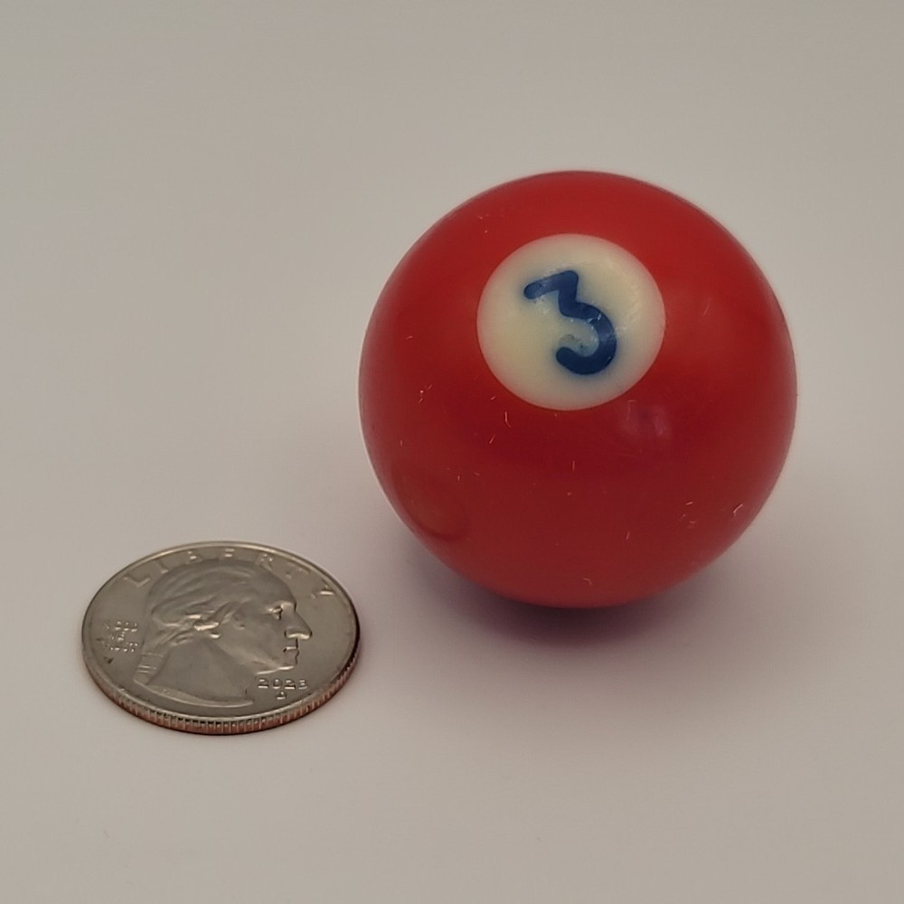 Vintage Billiard Ball / Pool Table Ball Small 1.5"  Diameter VTG Solid Red #3