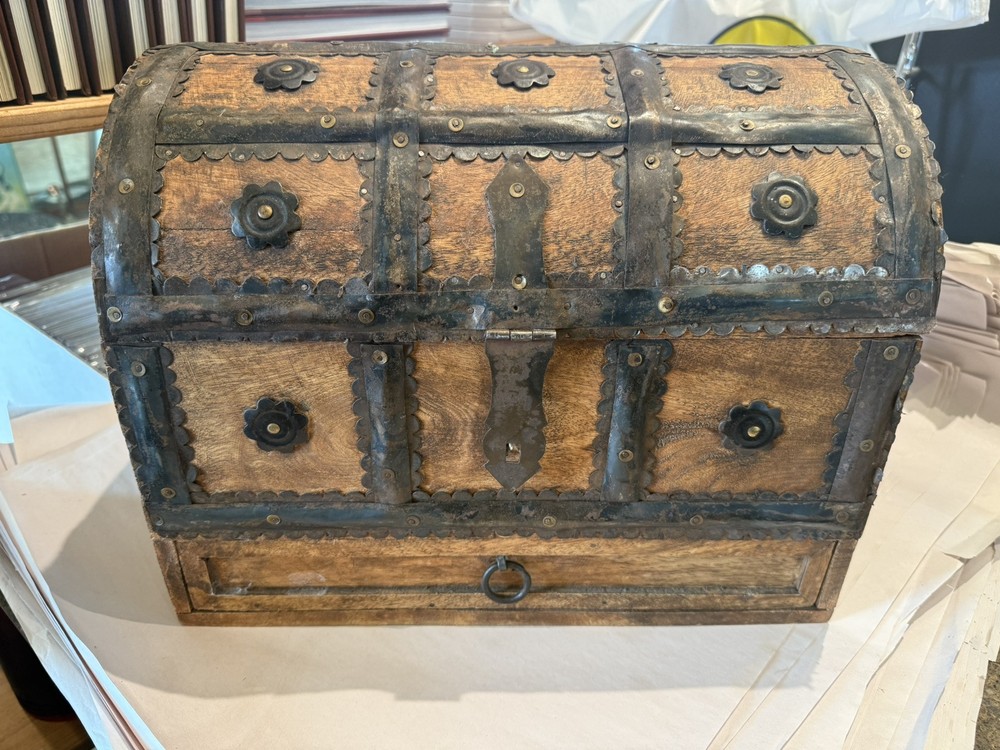 Great Small Vintage Dome Crest With Drawer