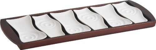 Trudeau 0829702, Manhattan Appetizer Plates with Tray