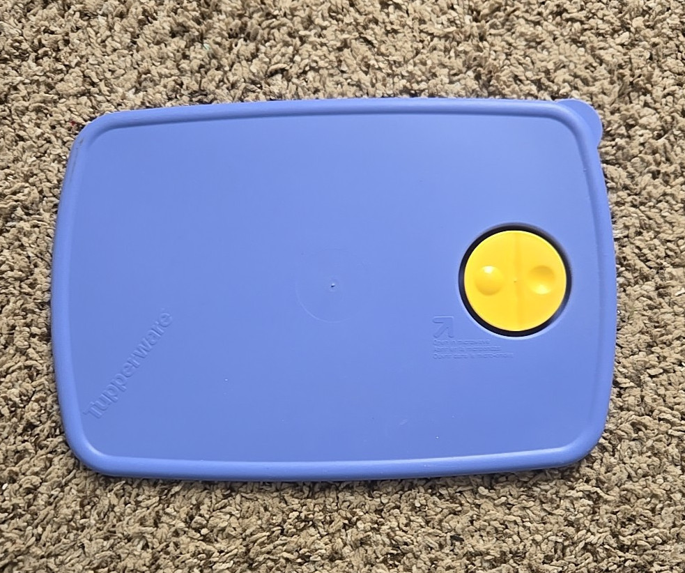 Tupperware Microwave Replacement Lid Blue 11"x7.5" Rectangle