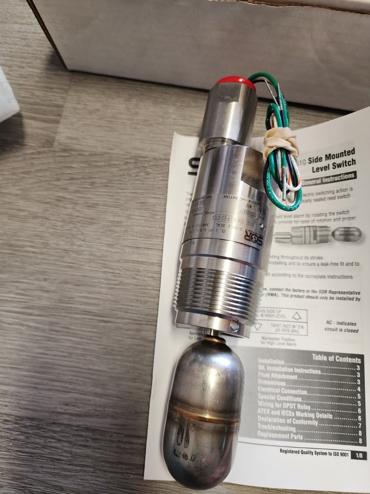 SOR 1510C-G5A-C-L9-ES-CSCV Float Level Switch SOR Level Switch