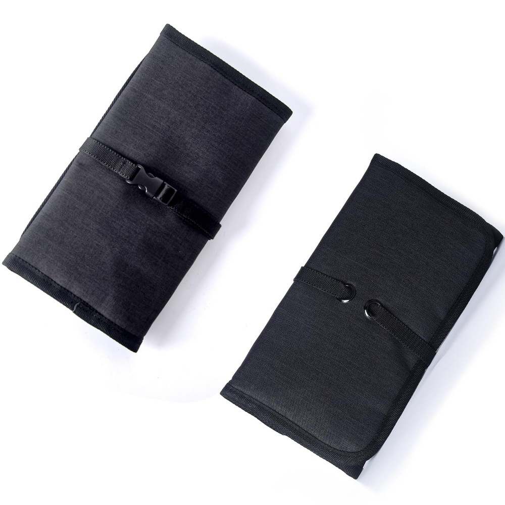 Roll Up Electronics Travel Gear Organizer Case, Black - Portable Universal Ex...