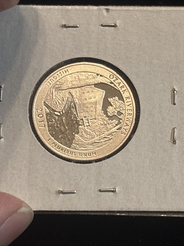 2017-s silver proof quarter Ozark Riverways ATB “0226008” Silver 25C