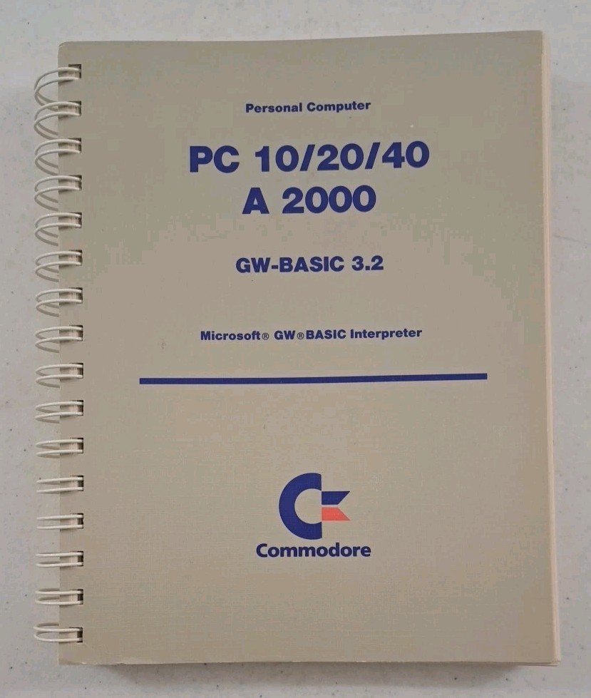 VTG 1986-User's Guide PC 10/20/40 A 2000-GW-Basic 3.2 Commodore