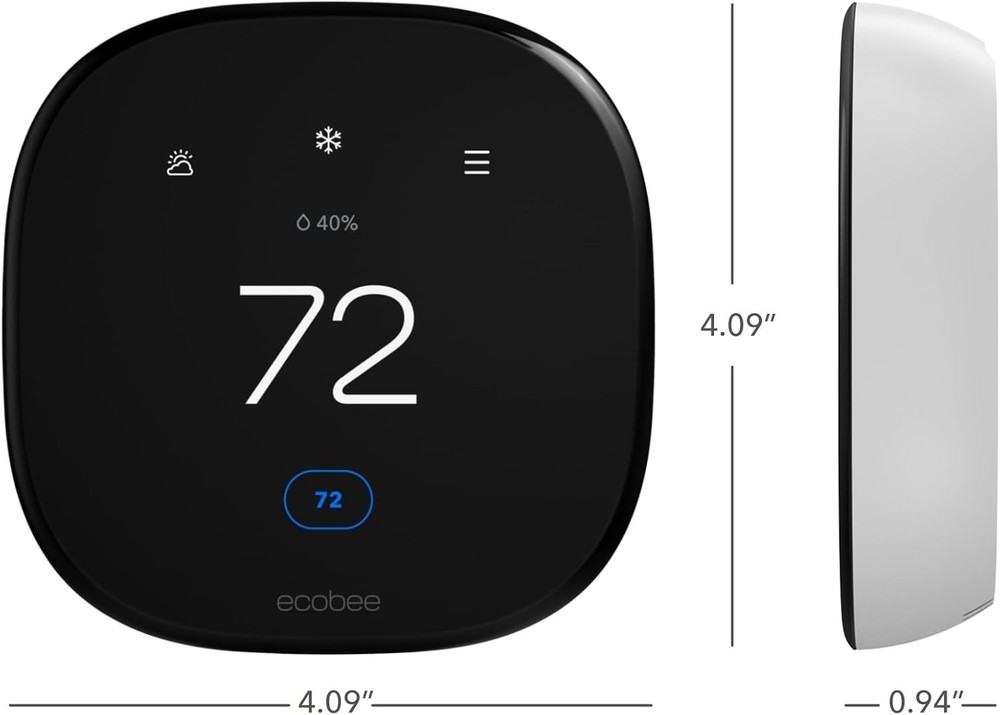 Ecobee EB-STATE6L-01 Smart Thermostat Enhanced Black