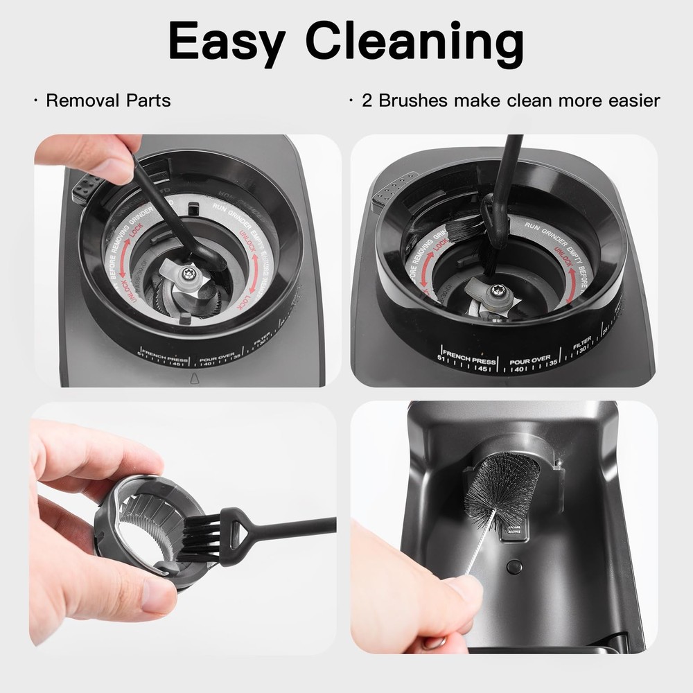 Espresso Grinder, Burr Coffee Grinder with 51 Grind Settings, Precision Timer...