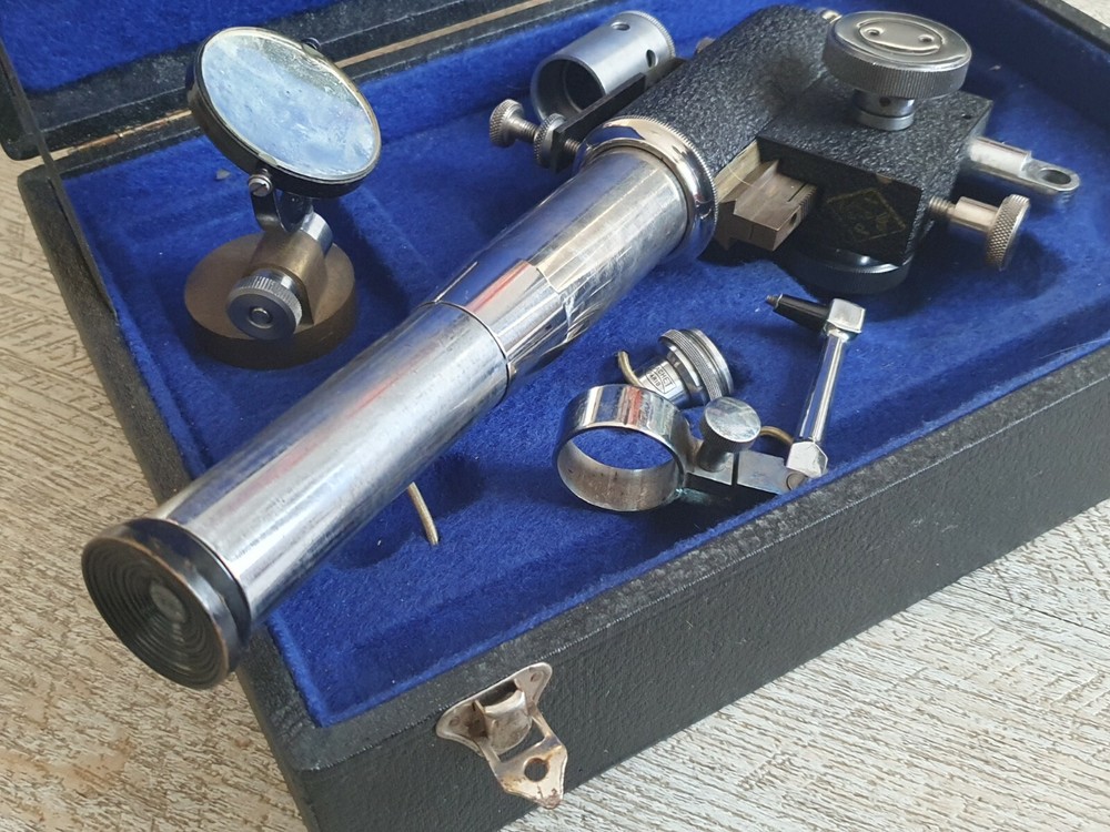 Antique Microscope Parts In Original Case To Identify