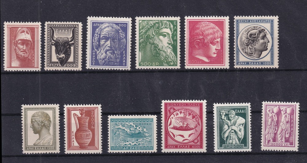 Greece 1954 Ancient Art part I complete set MNH