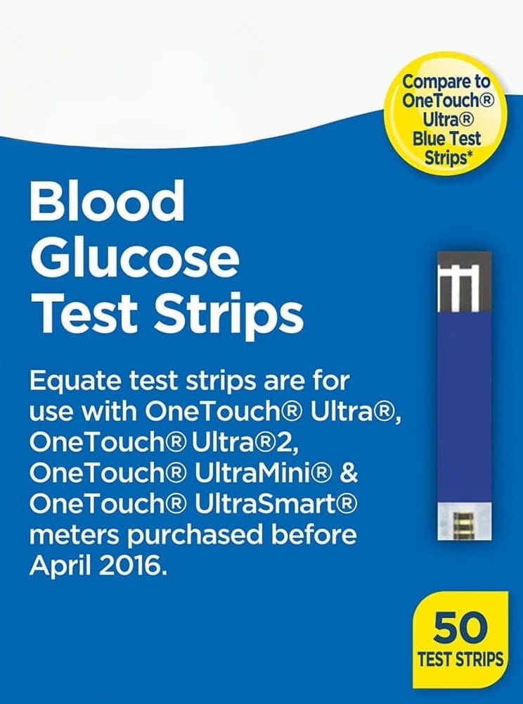 Blood Glucose Test Strips, 50 Count