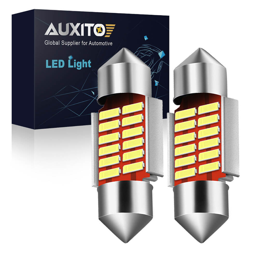 AUXITO 31MM Festoon DE3175 LED Map Dome Interior Light Bulbs 6000K White CANBUS