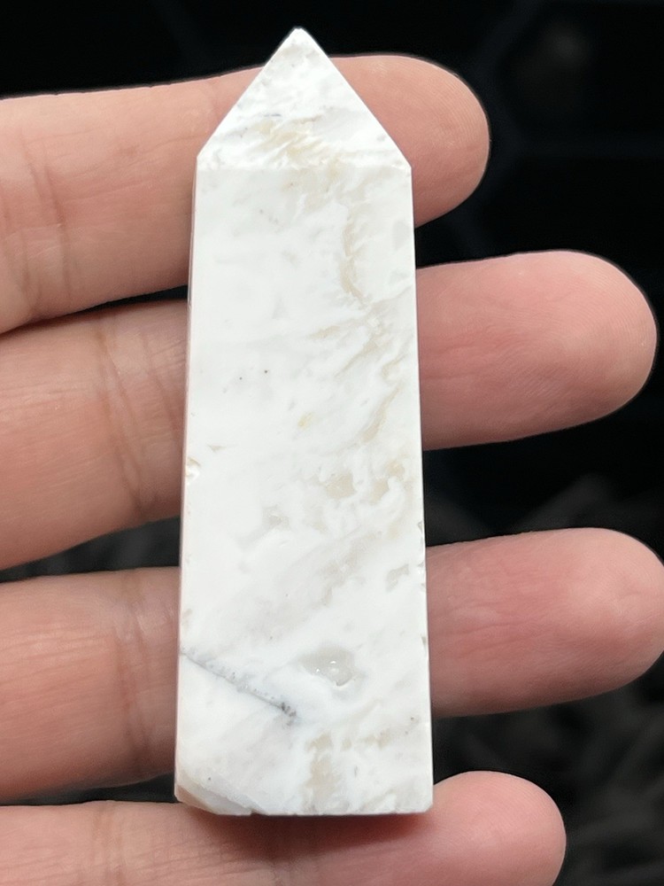 Natural White Agate Points Druzy L@@K Free ship & Gift