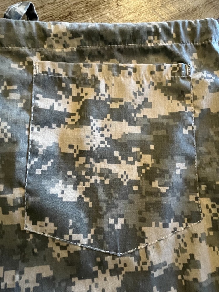 ACU Digital Camo Scrub Pants Medium 65% Poly 35% Cotton Drawstring Back Pocket