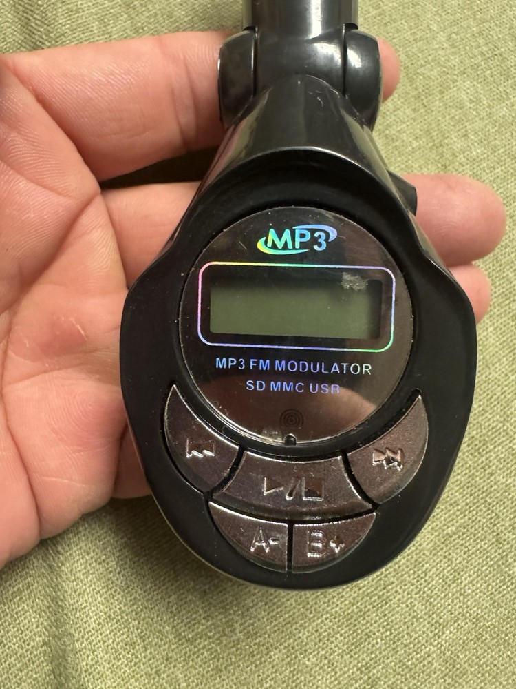 This is an MP3 FM modulator/transmitter for a car stereo system.