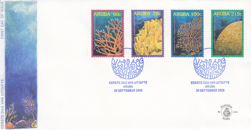 Aruba Issue FDC 2005 (121) Coral