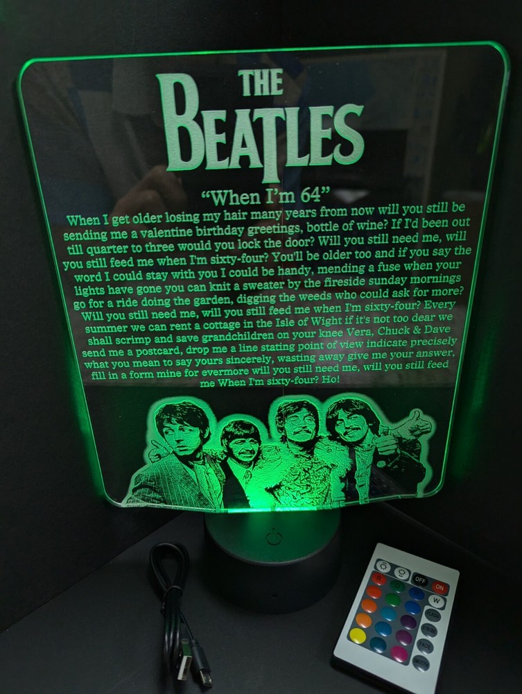 Beatles When I'm 64 L.E.D. Large light display