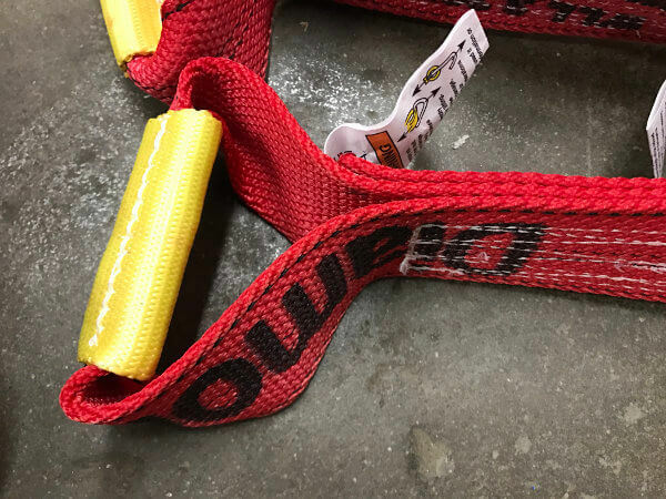 4-Pack RED Dog Bone Straps for 8-Point Tie Down System Rollback Diamond Weave
