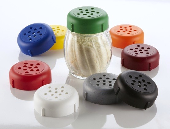 Cheese Shaker Tops-Plastic- Rust & Dent Free Forever Lids (12 Count) 241W WHITE