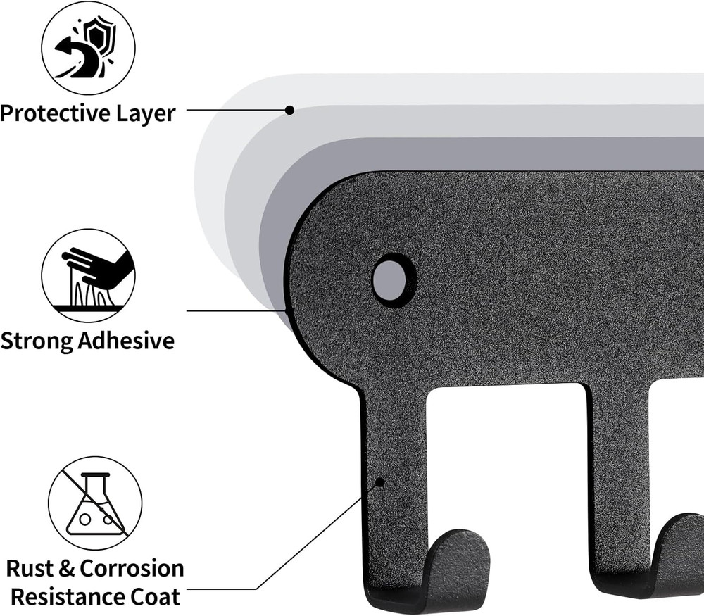 2 Pack Key Holder Wall Mount, Key Holder for Wall,Key Wall Holder, Key Hooks Han