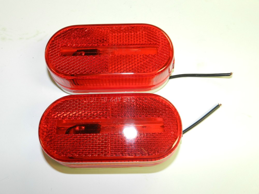 (4) RED Clearance/side Marker Light RV Trailer Truck Utility cargo dump Optronic
