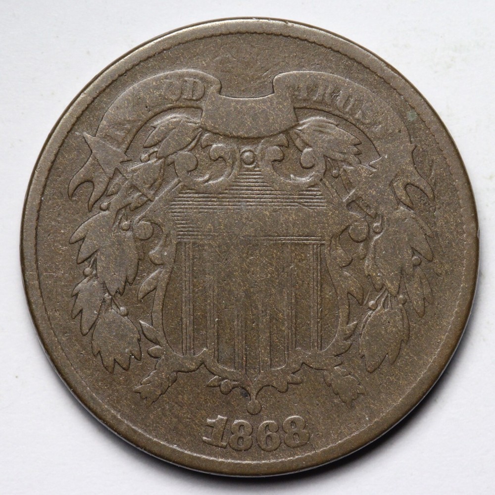 1868 Two Cent Piece CHOICE FINE E222 TSND