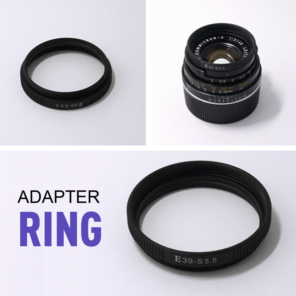 Adapter for Leica E39 40mm Filter - Summicron-C (S5.5) Lens Mount Adapter Ring