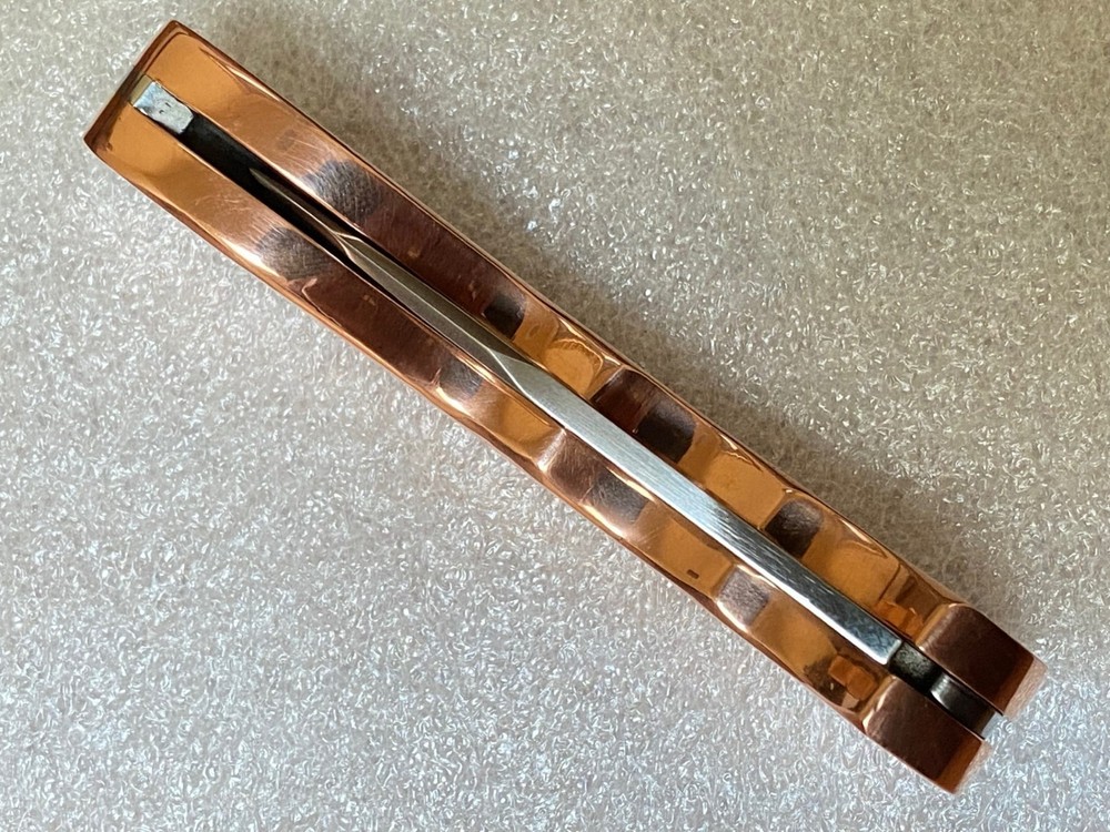 Buck Knife 422 - Vintage (1-Dot) Solid Copper "Thick" Custom Frame **Clean**