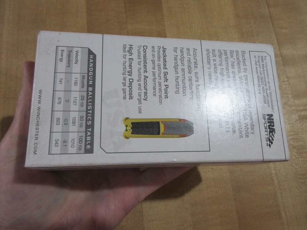 Empty Ammo Box Winchester 44 Rem Mag with insert (w15) #82