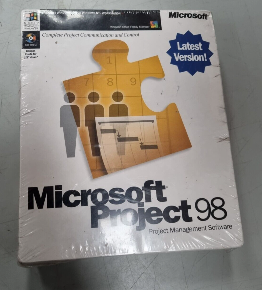MICROSOFT PROJECT 98 076-00137 PROJECT MANAGEMENT SOFTWARE, SEALED PACK (R1S8.7)