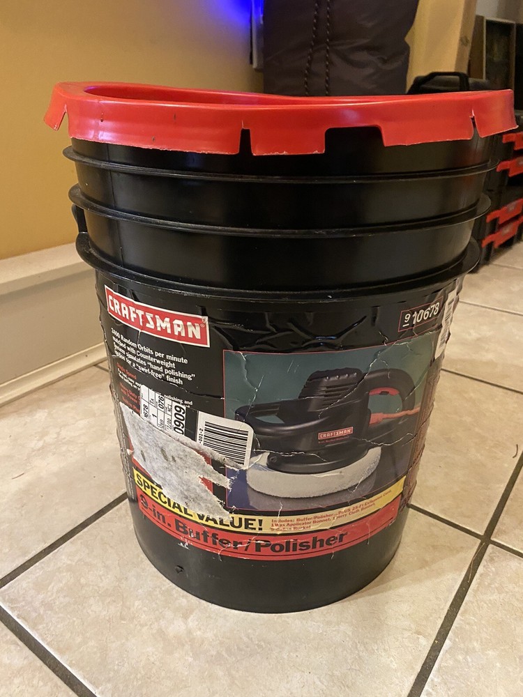 Craftsman 9" Buffer Polisher With Storage Bucket 10678