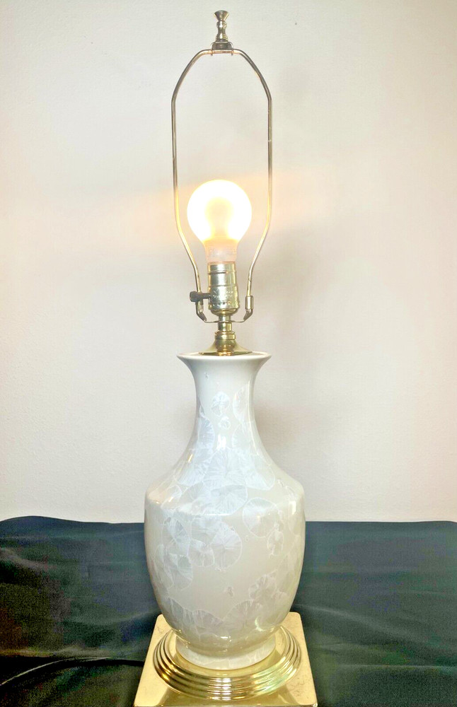 Vintage Crystalline Glazed Ceramic Table Lamp