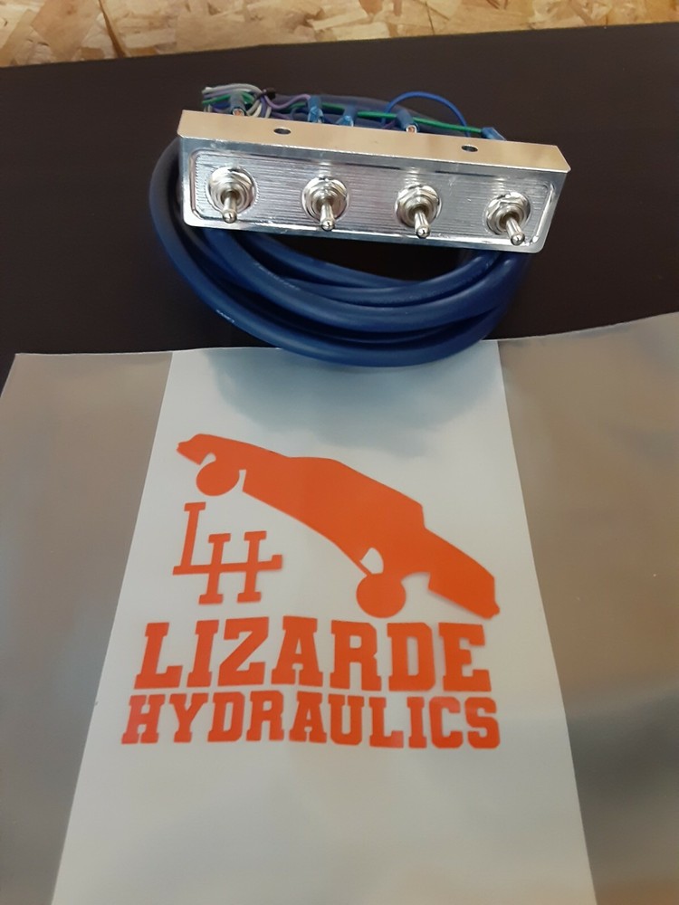 Prewired 4 hole panel w/wiring instructions FBCC Lowrider Hydraulics
