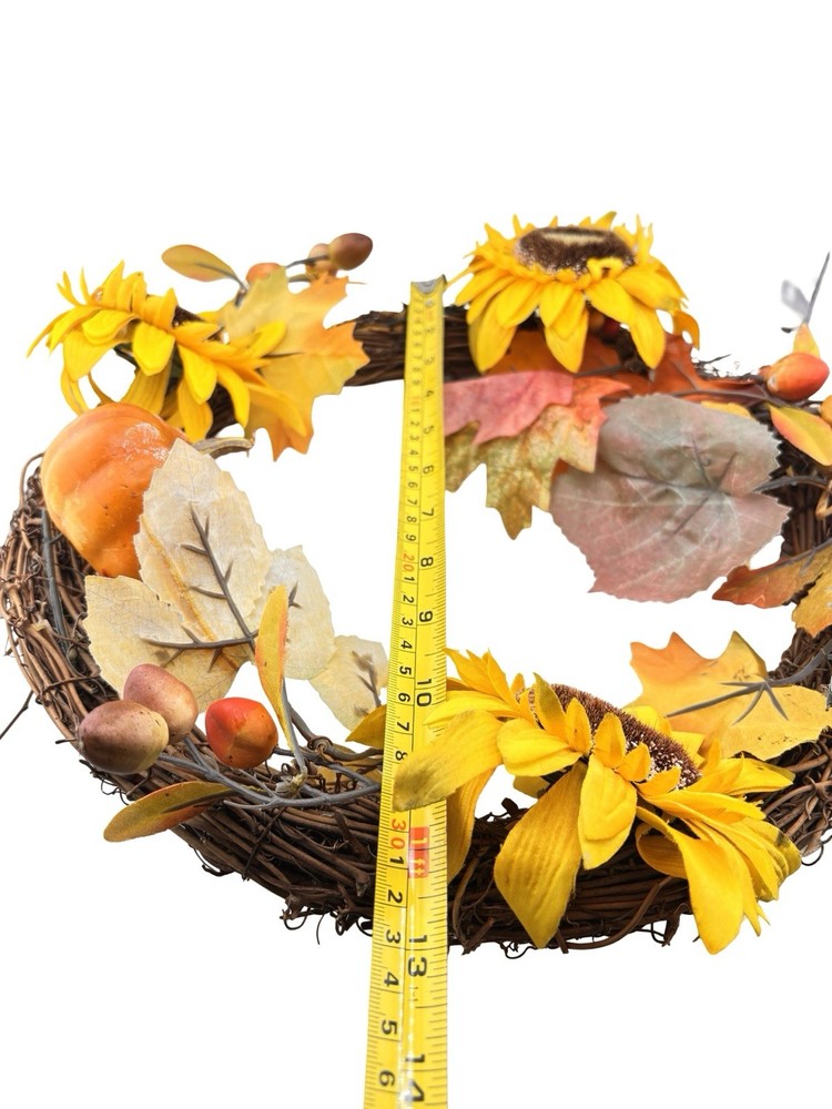 Fall Wreaths for Front Door 12 Inch Rustic Artificial Wreath