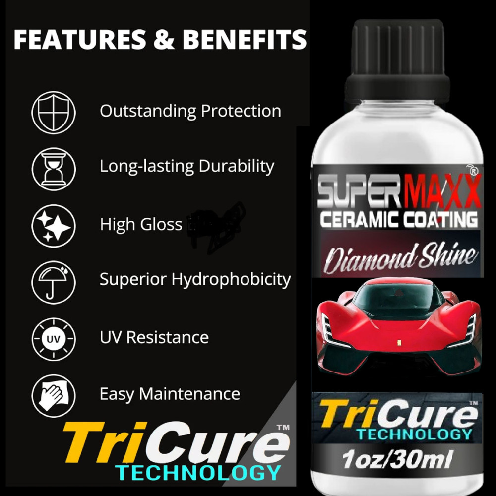 CERAMIC CAR COATING SCRATCH RESISTANT 5 YR ADVANCED PAINT PROTECTION DURABILITY