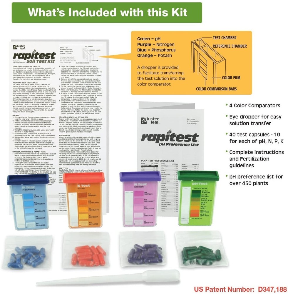 Luster Leaf Rapitest Soil Test Kit Fast Ship