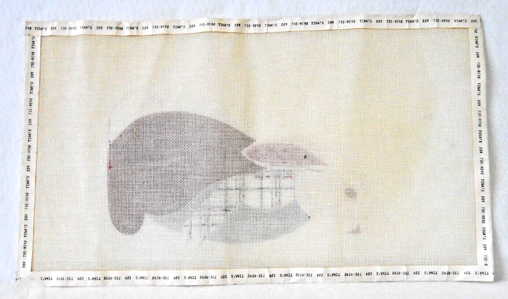 TINA'S RABBIT NEEDLEPOINT CANVAS - NEW - 6X11 PATTERN - 11X19 CANVAS 18 MESH