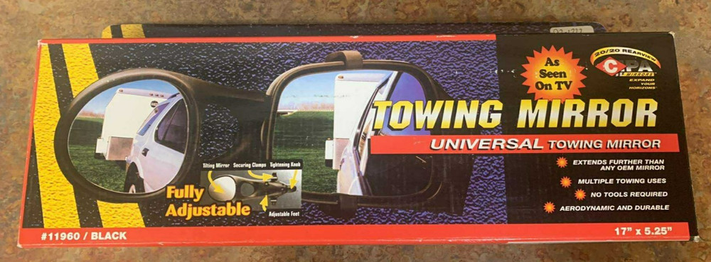 CIPA Universal Towing Mirror with Suction Cup Mounting 11960 Left or Right Side