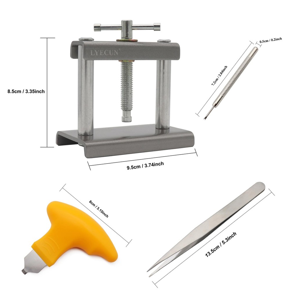 LYECUN Watch Crystal Press Tool, Case Back Pry, Spring Bar Watch...