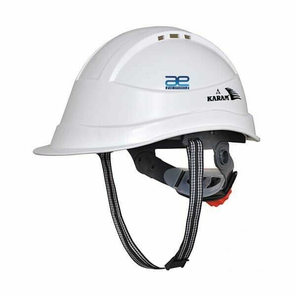 Shelblast Safety Helmet With Plastic Cradle Peak (Super White) @US
