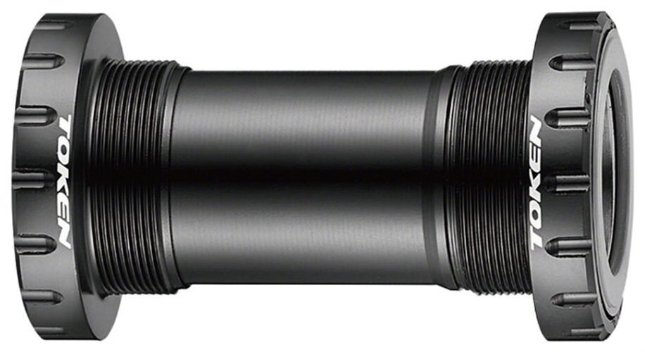 Token BB386BSA Threaded Bottom Bracket - English, BB386, Black