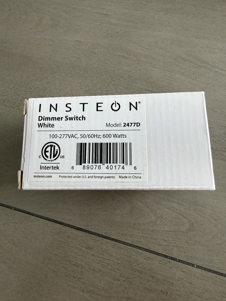 Insteon 2477D 600W Dimmer Switch White New Original