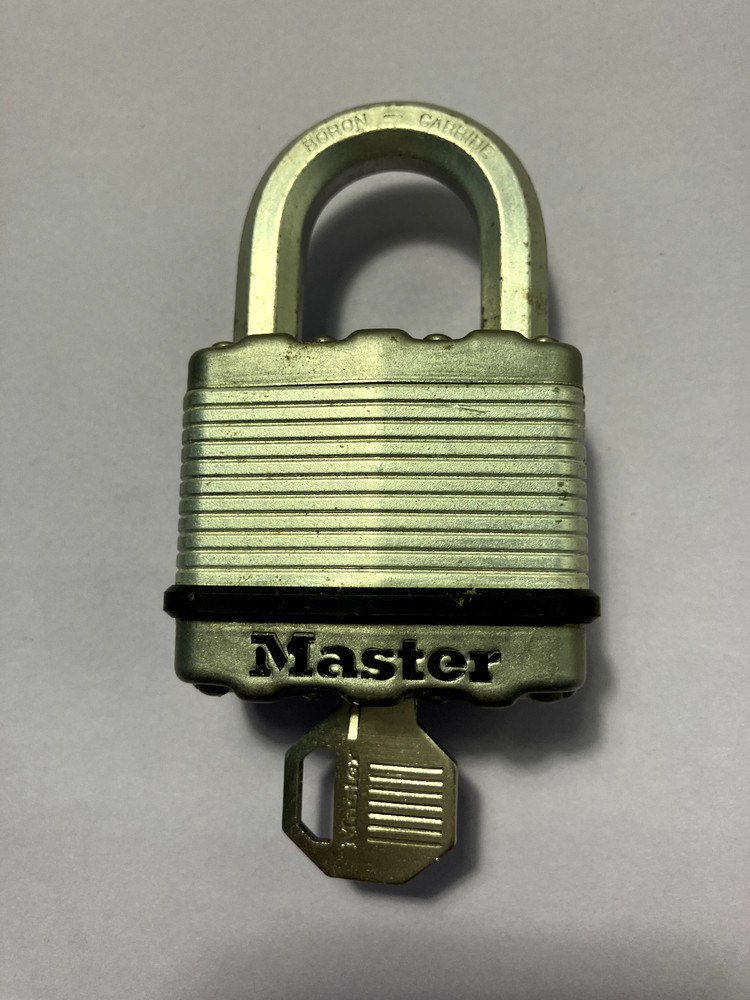 Master padlock with one key. Never used.