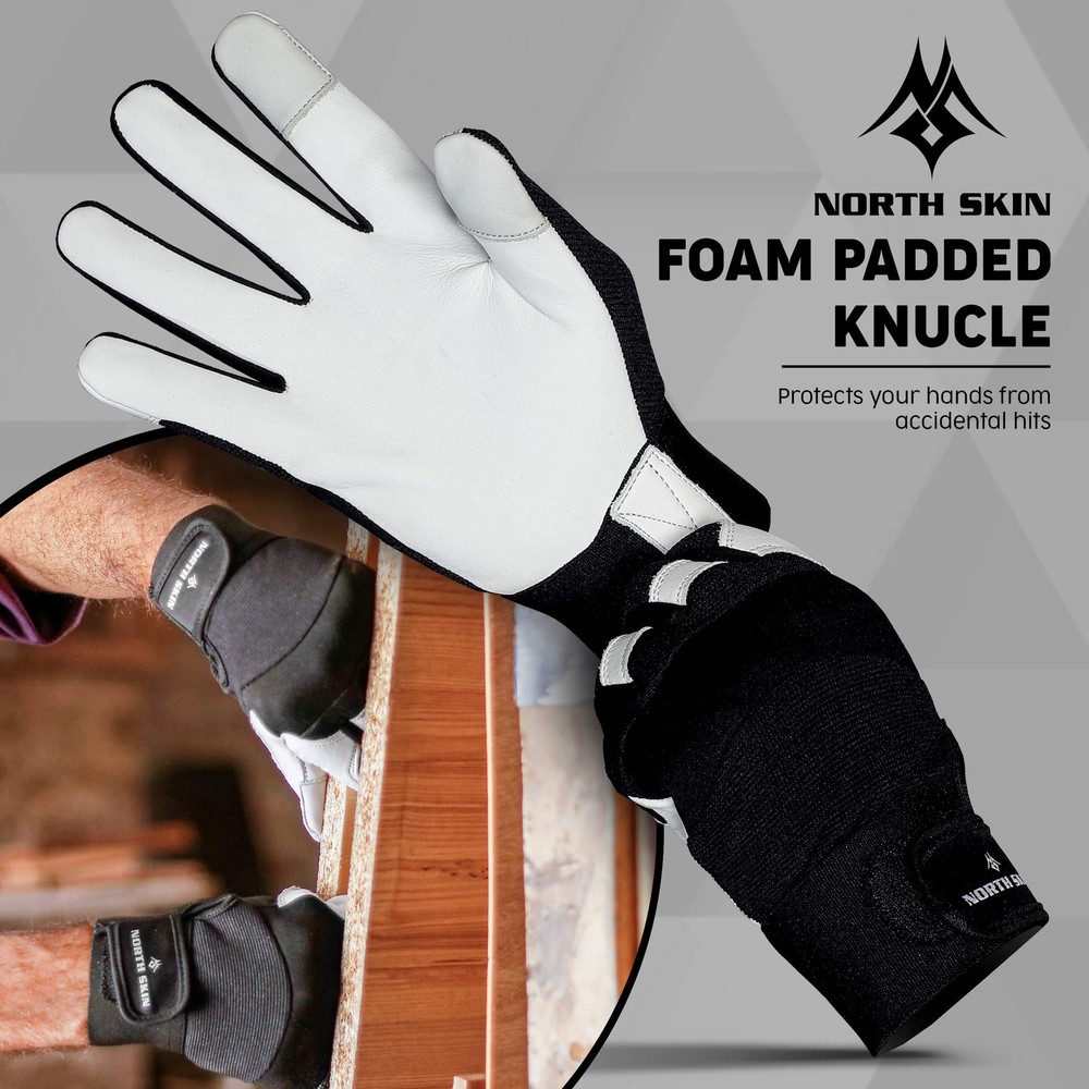 Gardening Thorn-Proof Working Gloves with Touch Screen Support, Thick Leather...