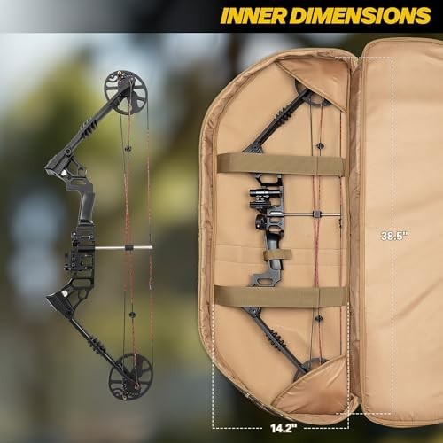 Padded Soft Bow Case with Arrow Pocket, Backpack & Shoulder Strap for Hunting