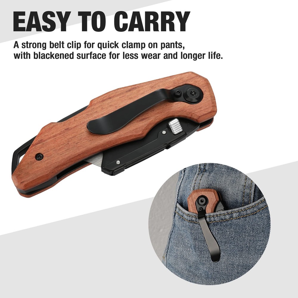 Workpro Folding Utility Knife With Stainless Steel Head, Quick-change