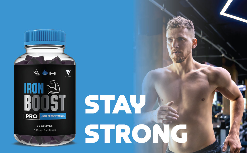 (3 Pack) Iron Boost Pro Performance Gummies, IronBoost Pro (3 Month Formula)