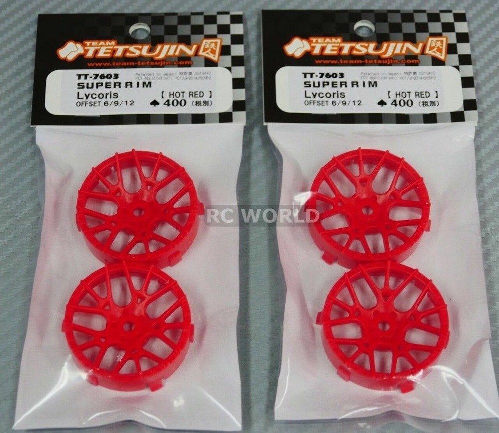 Tetsujin Wheels LYCORIS Inserts Adjustable Offset 3-6-9mm -CHROME- 4 PC TT-8355